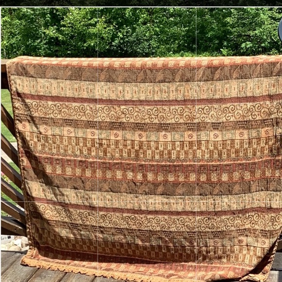 💍  DOUBLE Wedding RING QUILTED SHAM  Patchwork   100% COTTON  NWOT - Picture 13 of 16